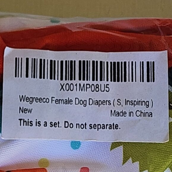 Wegreeco Female Dog Diapers Small (3) Pack Reusable Animal Prints NEW - Picture 10 of 10